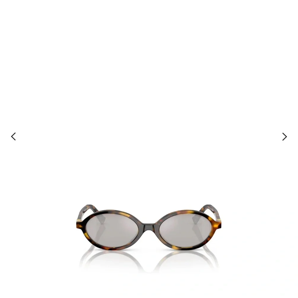 Miu Miu Brown Oval Sunglasses - Picture 1 of 6